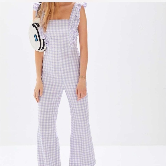Urban Outfitters Pants - Lavender Gingham Jumpsuit